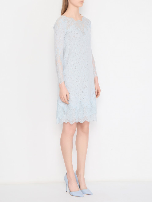 Платье из шерсти с кружевом Ermanno Scervino - МодельВерхНиз
