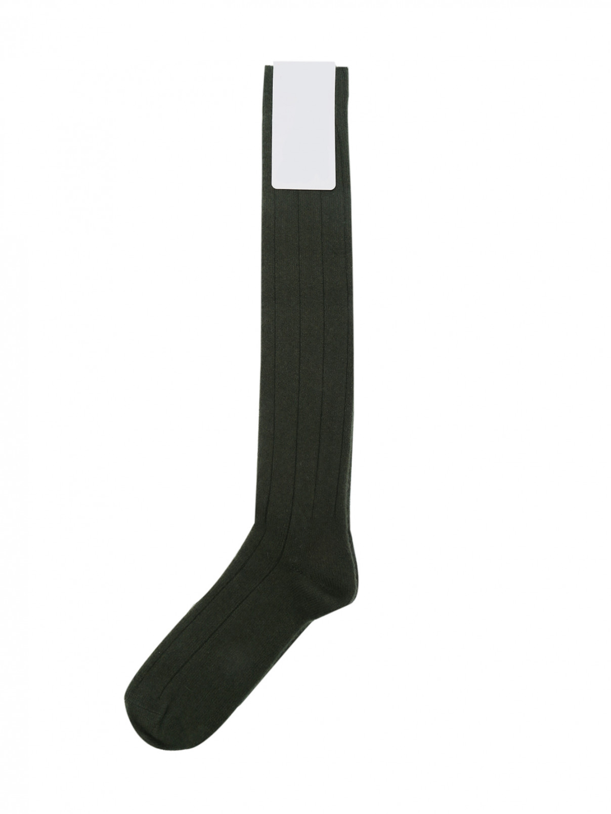 Носки из кашемира однотонные Gallo  –  Обтравка1  – Цвет:  Зеленый