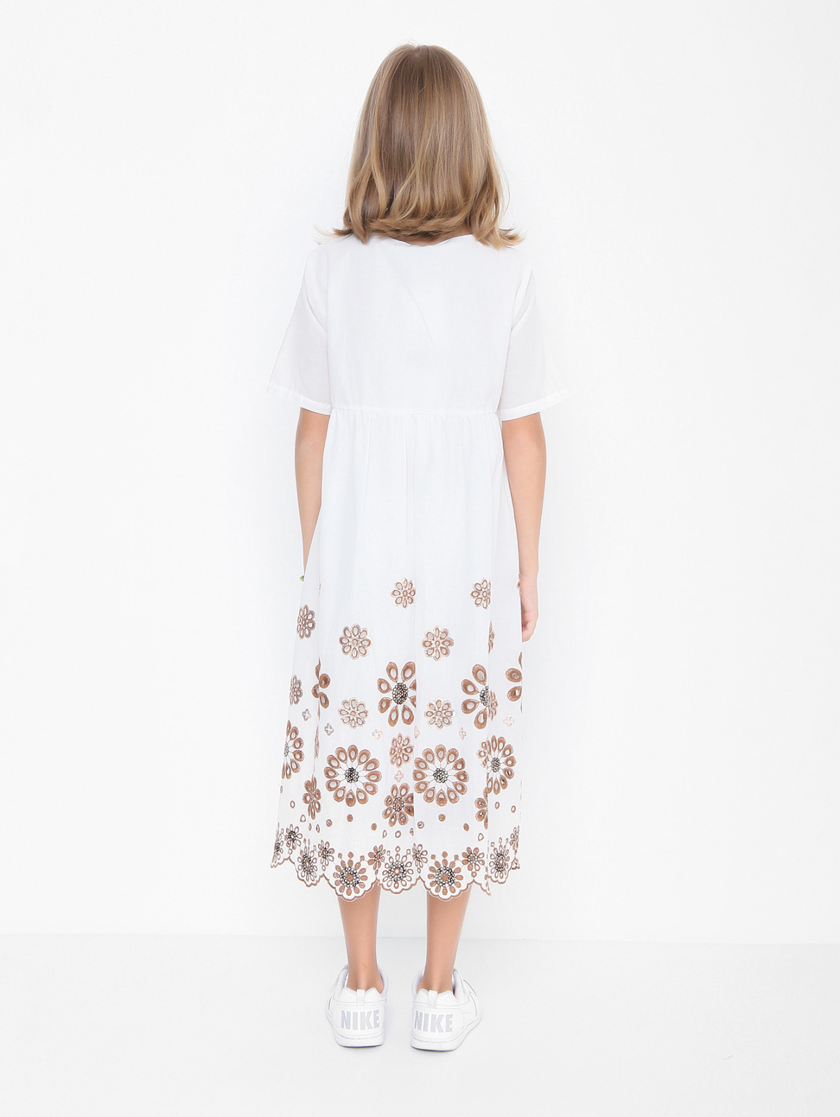 Платье с вышивкой и пайетками DIXIE  –  МодельВерхНиз1  – Цвет:  Белый