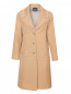 Пальто из смешанной шерсти с контрастной вышивкой Moschino Boutique  –  Общий вид