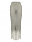 Трикотажные брюки с кружевной отделкой Ermanno Scervino  –  Общий вид