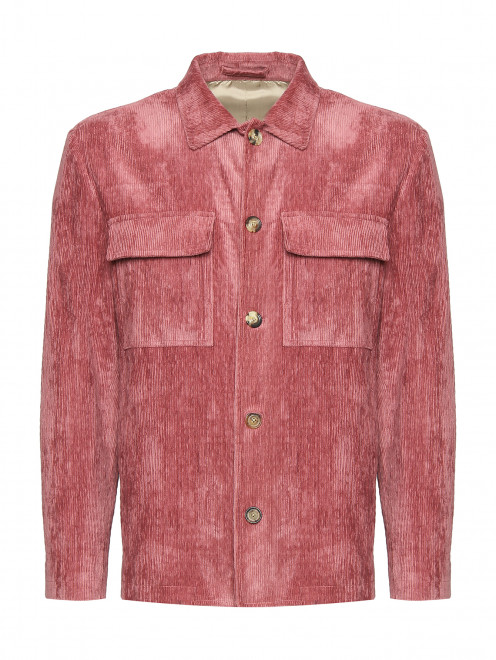Вельветовый пиджак-рубашка из вискозы и хлопка LARDINI - Общий вид