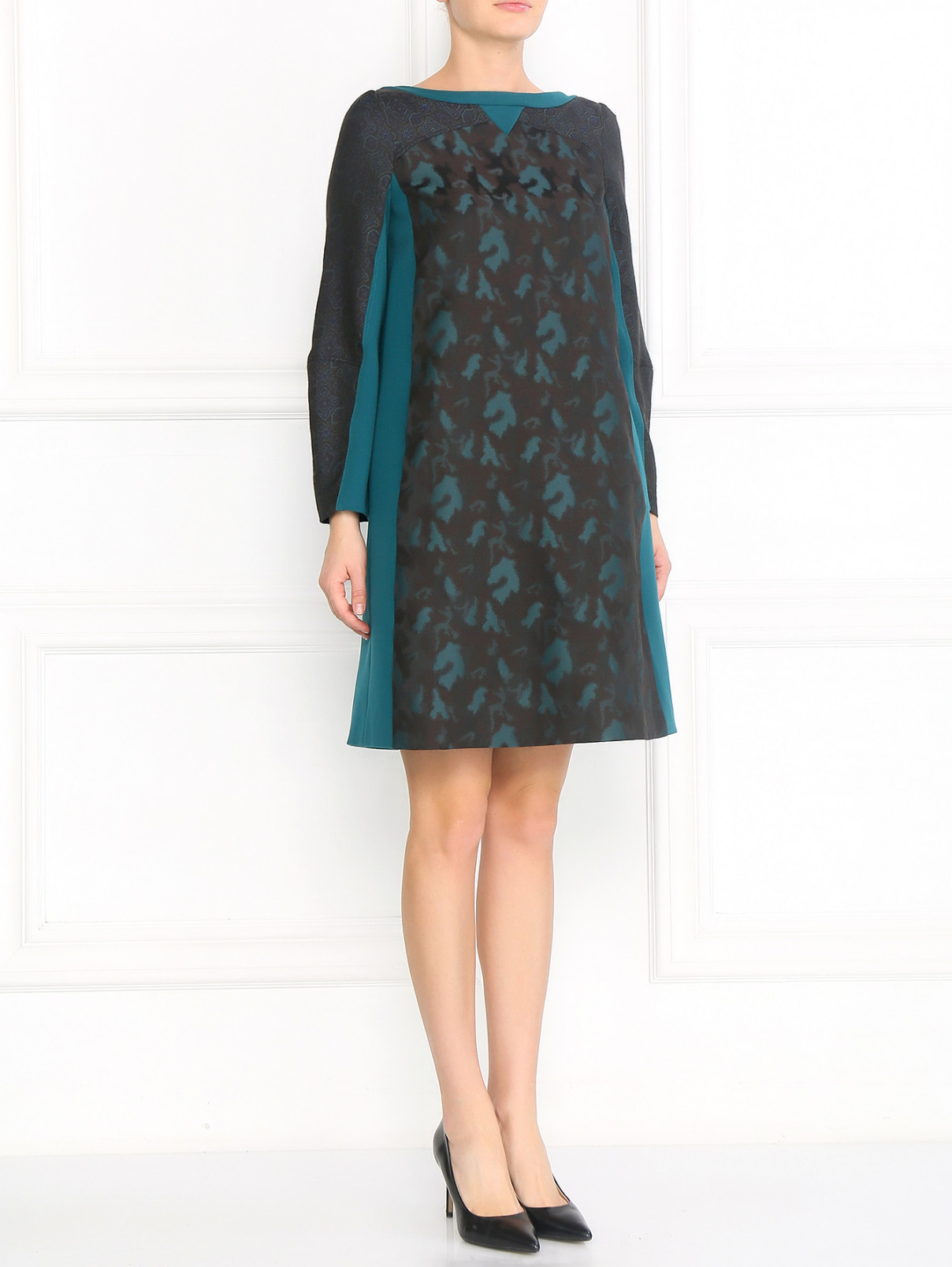 Платье прямого фасона Antonio Marras  –  Модель Общий вид  – Цвет:  Зеленый