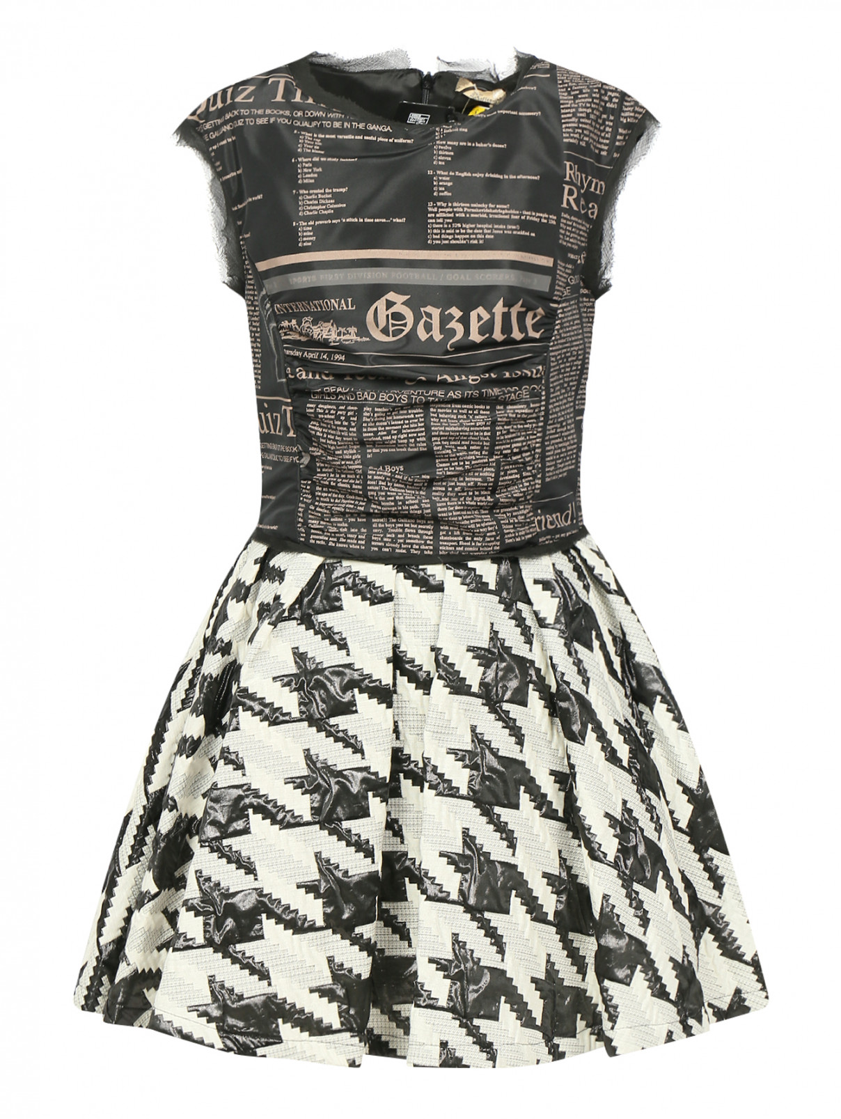 Платье с пышной юбкой John Galliano  –  Общий вид  – Цвет:  Черный