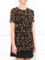 Шелковая блуза с цветочным узором Moschino Cheap&Chic  –  Модель Верх-Низ