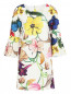 Платье из хлопка с цветочным узором и боковыми карманами Dondup  –  Общий вид