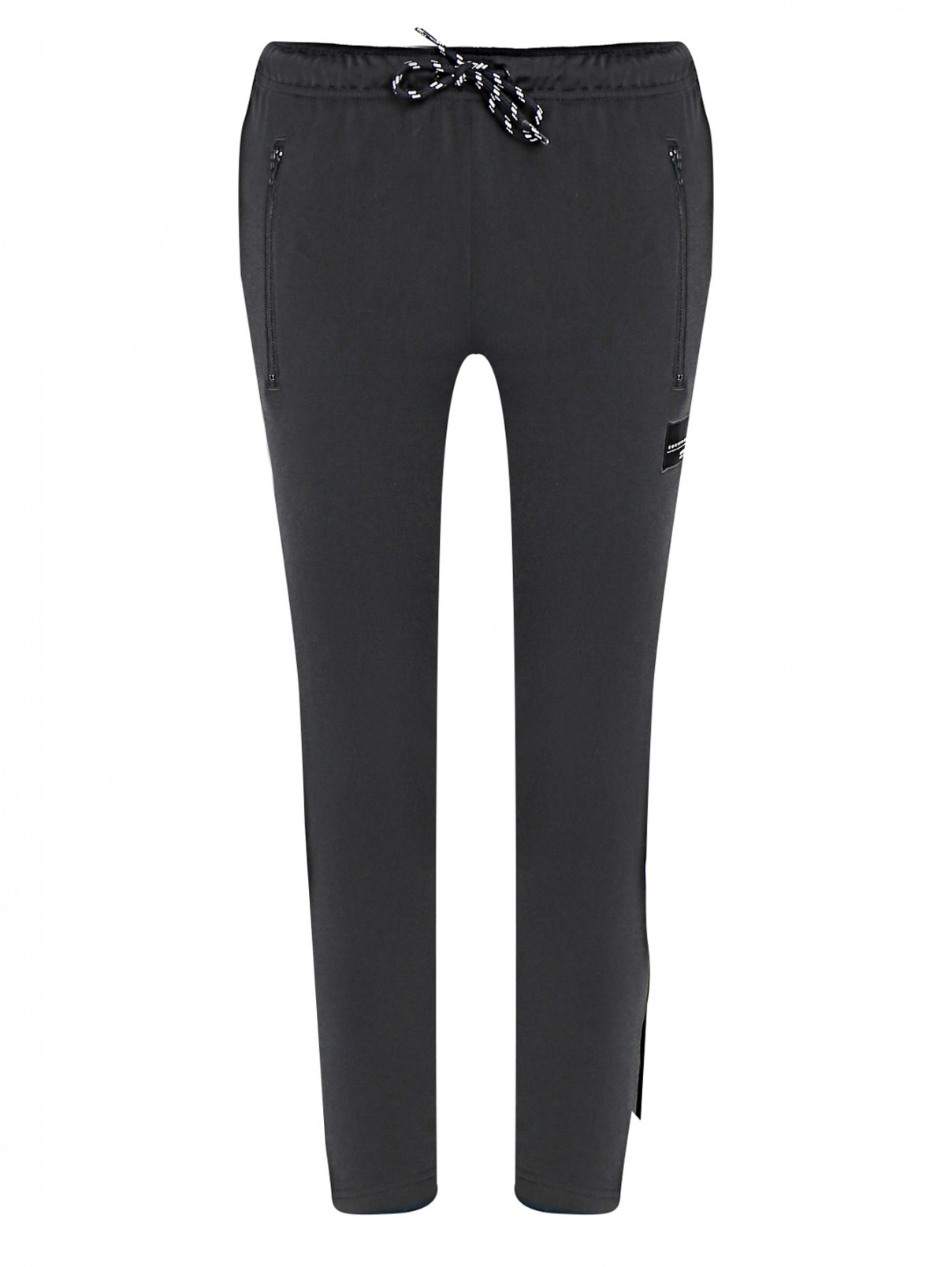 Спортивные брюки на резинке с карманами Adidas Originals  –  Общий вид  – Цвет:  Черный