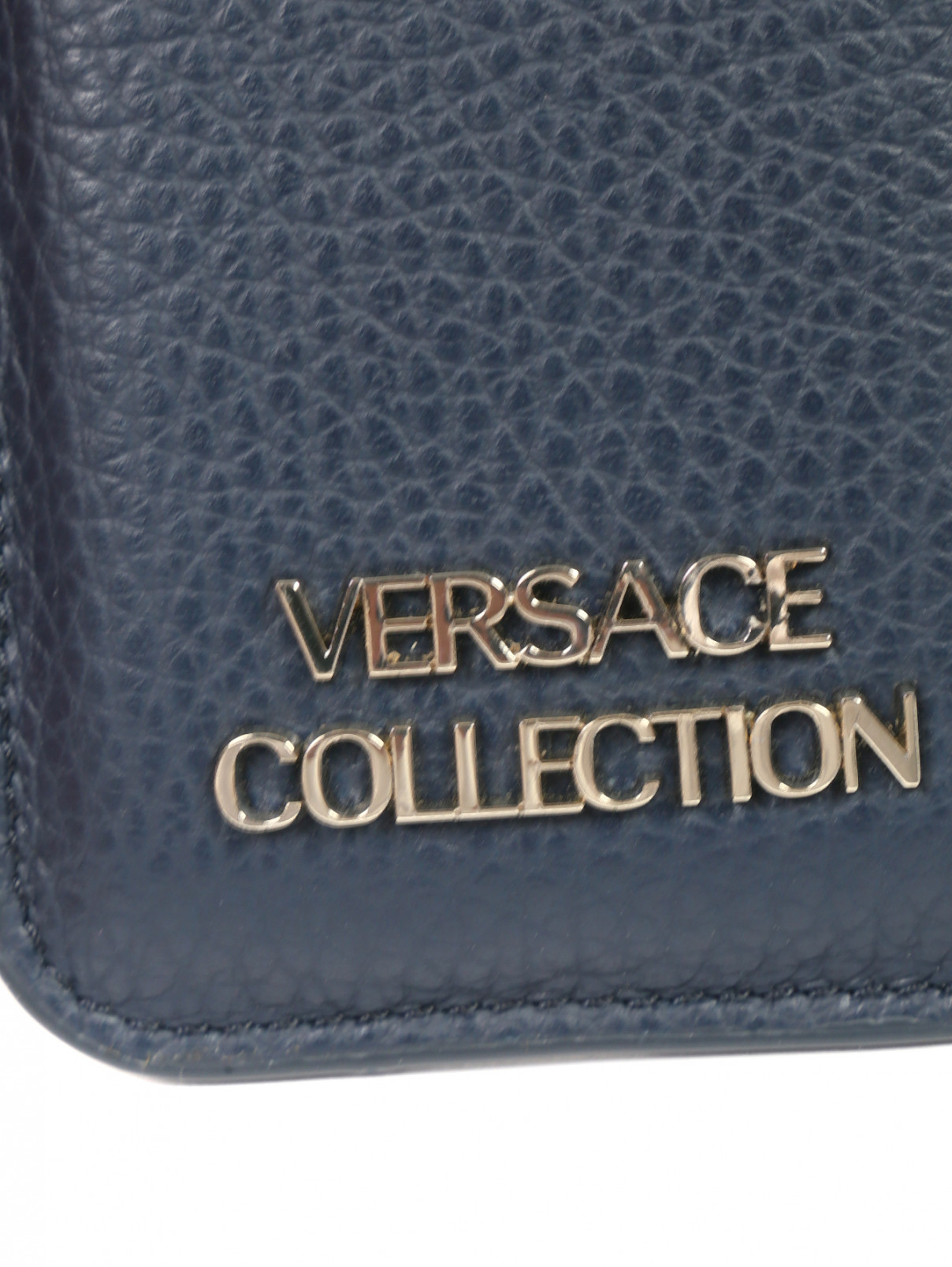 Чехол из кожи для IPhone 4 Versace Collection  –  Деталь  – Цвет:  Синий