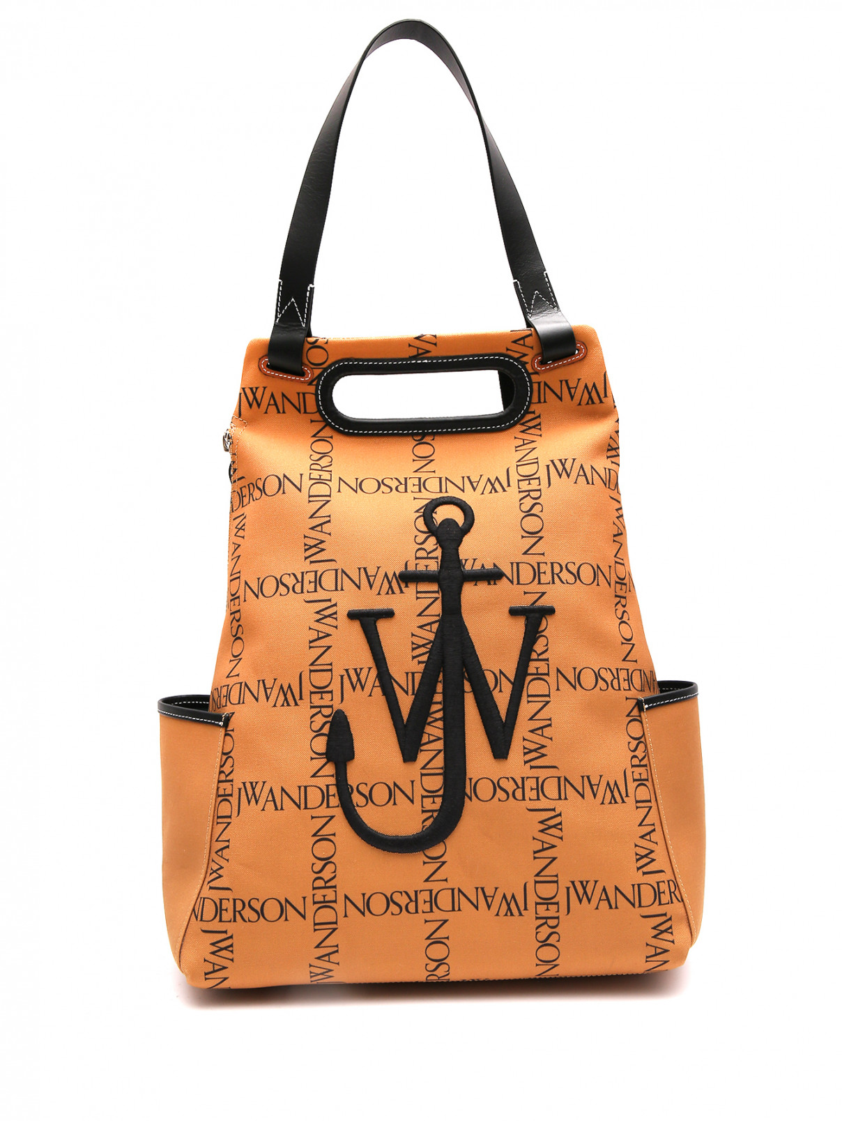Сумка-рюкзак с вышивкой J.W. Anderson  –  Общий вид  – Цвет:  Оранжевый