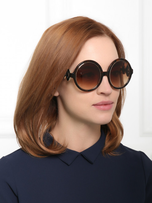 Солнцезащитные очки в пластиковой оправе с декором Emilio Pucci - МодельОбщийВид