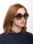 Солнцезащитные очки в пластиковой оправе с декором Emilio Pucci  –  МодельОбщийВид