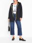 Трикотажная куртка на молнии с капюшоном Marina Rinaldi  –  МодельОбщийВид