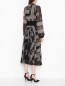 Платье-миди с узором Versace Collection  –  МодельВерхНиз1