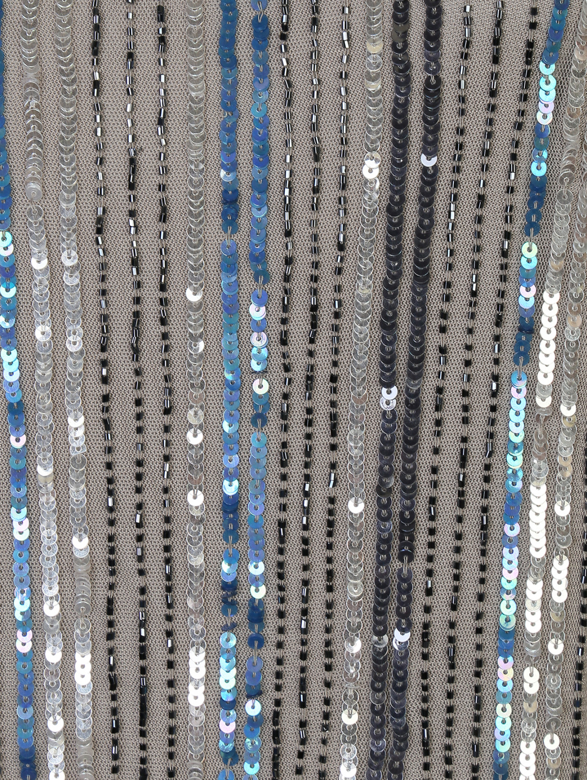 Платье макси вышитое пайетками Marina Rinaldi  –  Деталь  – Цвет:  Серый