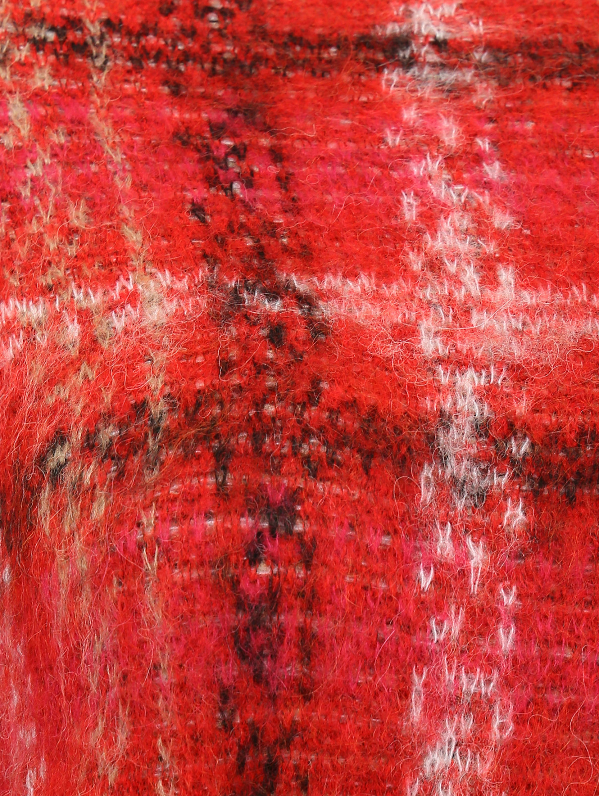 Свитер с узором "клетка" Carven  –  Деталь  – Цвет:  Красный