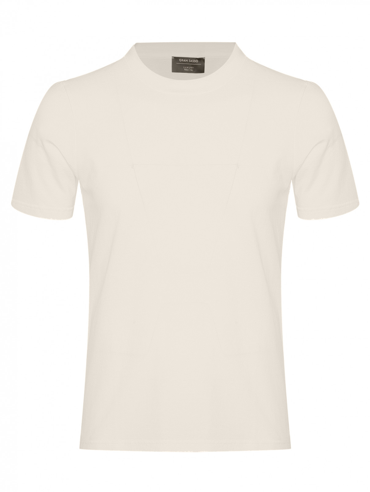 Базовая футболка из хлопка Gran Sasso  –  Общий вид  – Цвет:  Серый