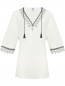 Блуза из льна с вышивкой Marina Rinaldi  –  Общий вид