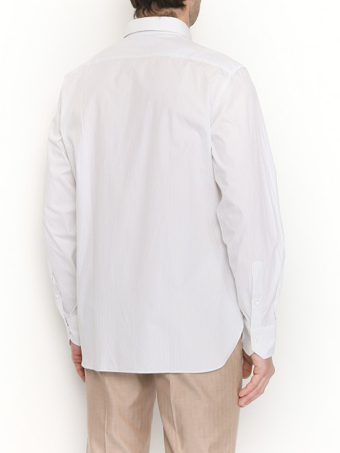 Рубашка из хлопка с узором полоска  - МодельВерхНиз1