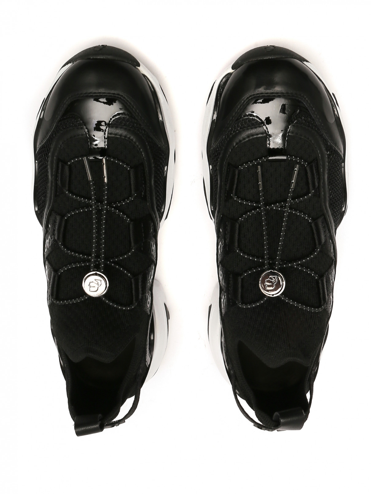 Кроссовки на массивной подошве Karl Lagerfeld  –  Обтравка4  – Цвет:  Черный
