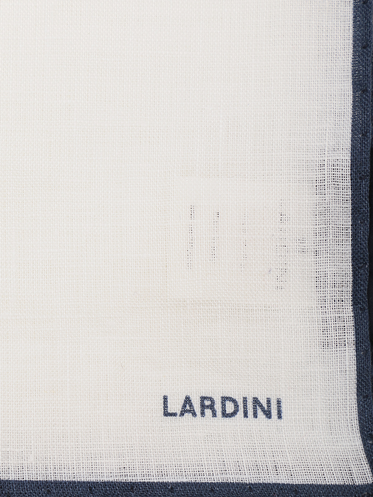 Платок из льна с контрастной отделкой LARDINI  –  Деталь  – Цвет:  Белый