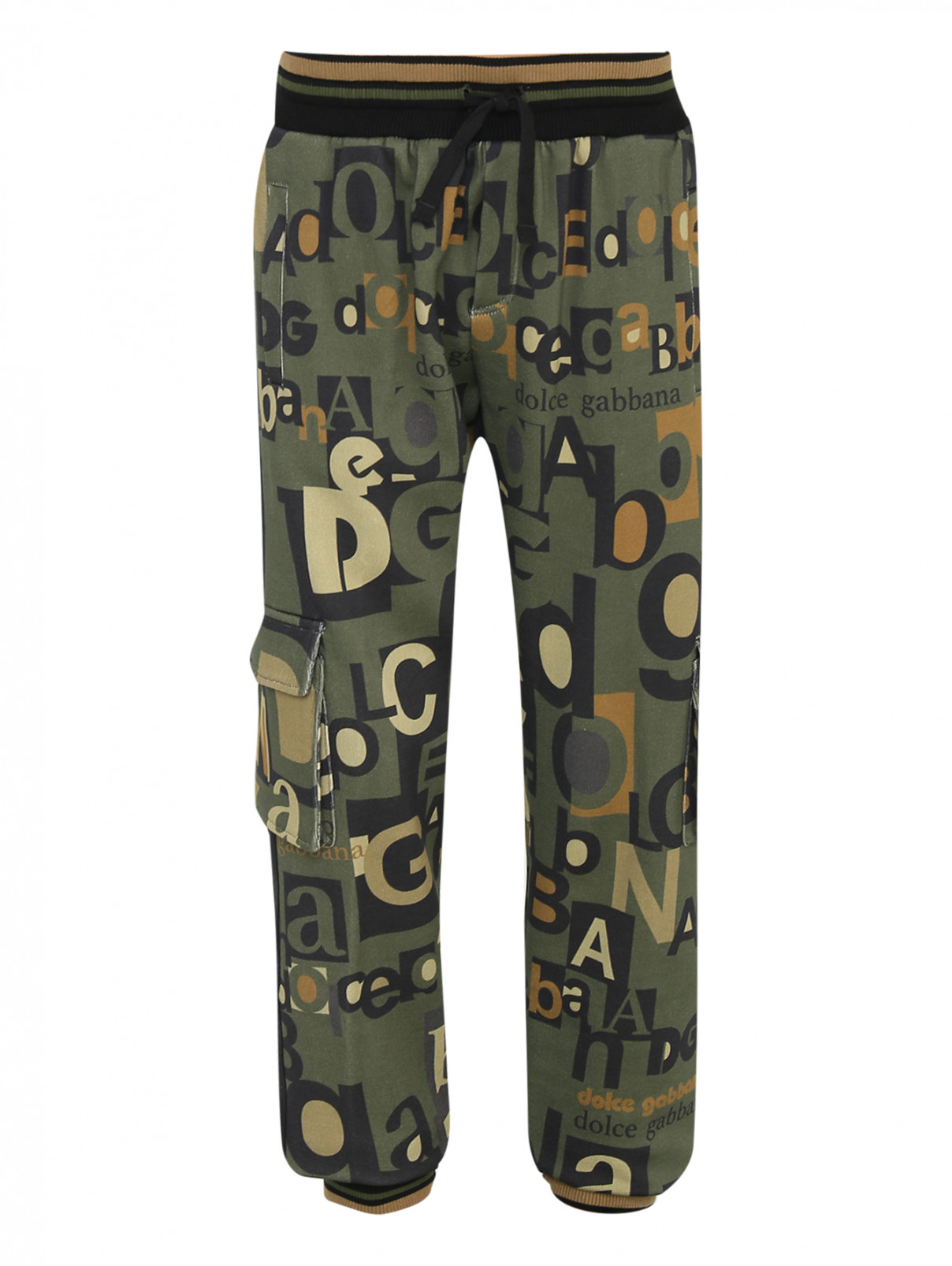 Трикотажные брюки с карманами Dolce & Gabbana  –  Общий вид  – Цвет:  Узор