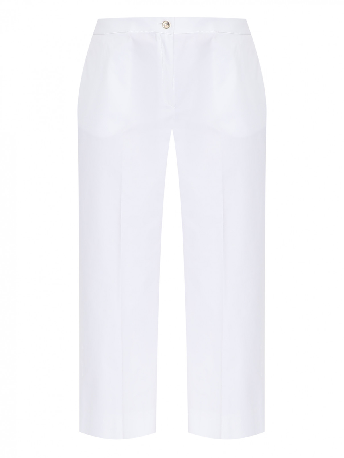 Укороченные брюки прямого кроя Persona by Marina Rinaldi  –  Общий вид  – Цвет:  Белый
