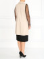 Пальто из шерсти с кожаным жилетом в комплекте Marina Rinaldi  –  Модель Верх-Низ