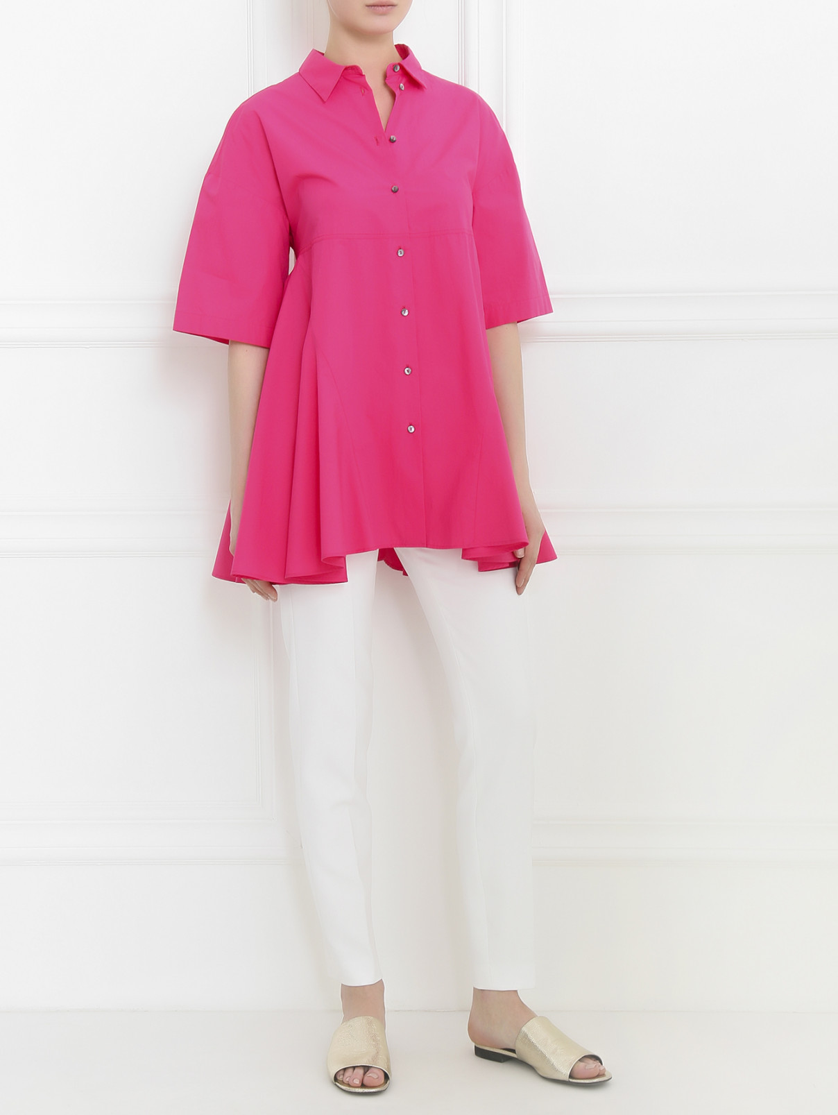 Рубашка из хлопка с коротким рукавом Antonio Marras  –  Модель Общий вид  – Цвет:  Розовый