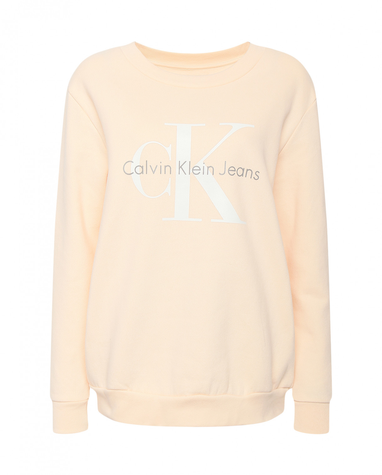 Свитшот из хлопка Calvin Klein  –  Общий вид  – Цвет:  Розовый