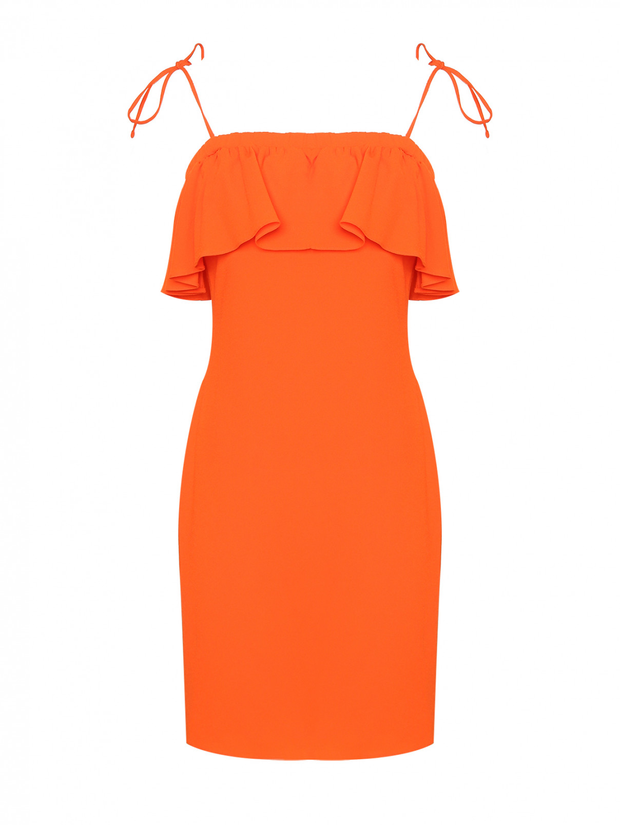 Платье-мини на тонких бретелях Sonia Rykiel  –  Общий вид  – Цвет:  Оранжевый