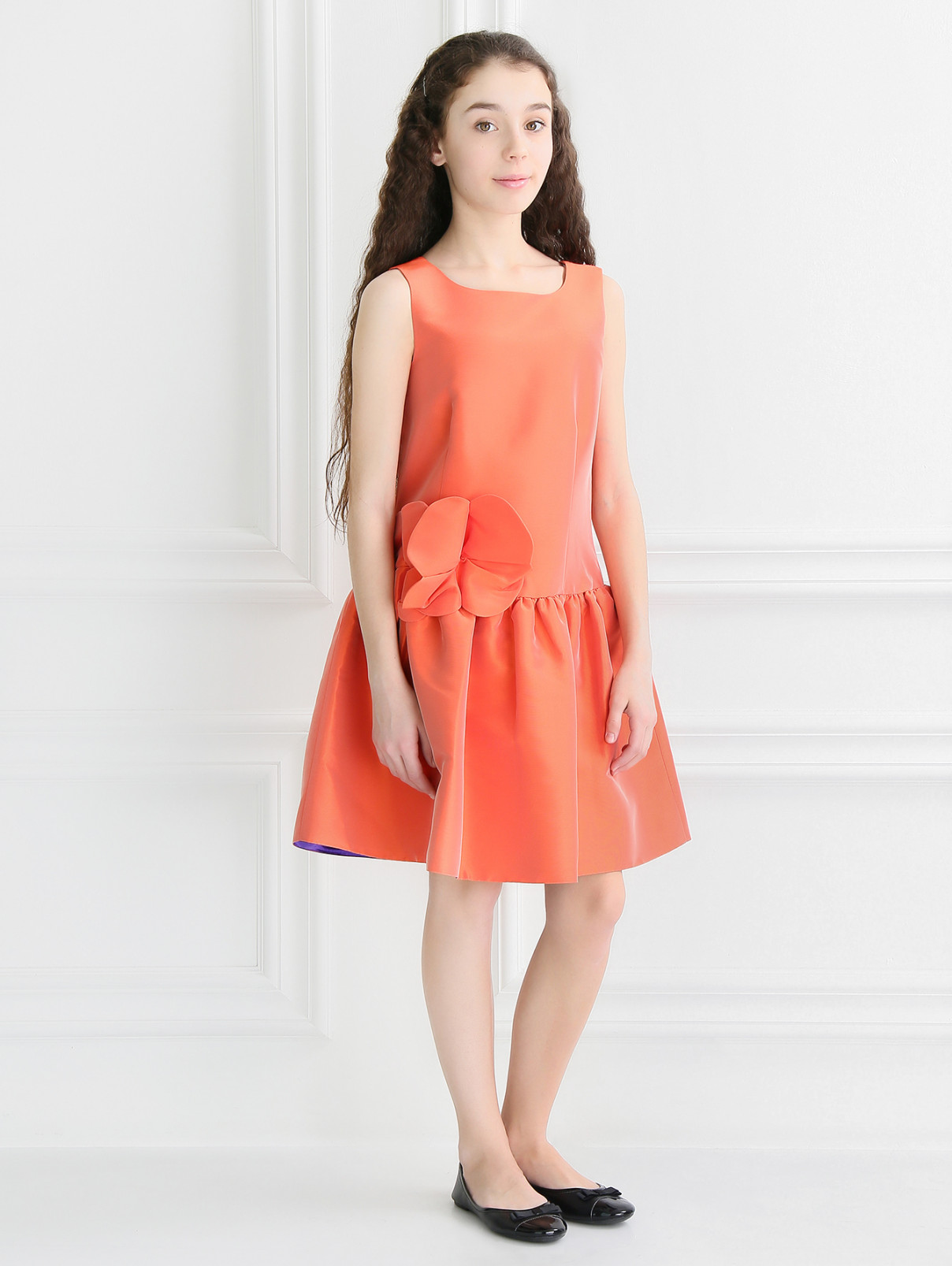 Платье с заниженной талией Val Max  –  Модель Общий вид  – Цвет:  Оранжевый