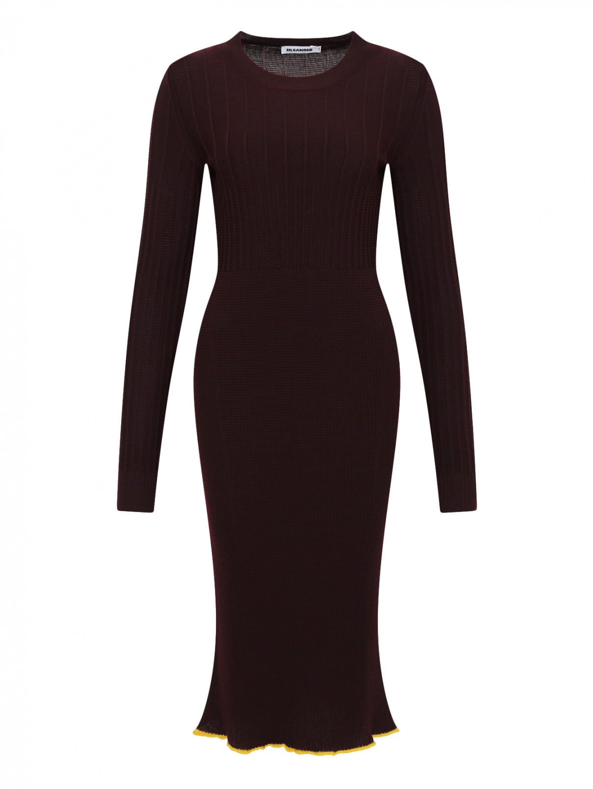 Платье из шерсти Jil Sander  –  Общий вид  – Цвет:  Красный