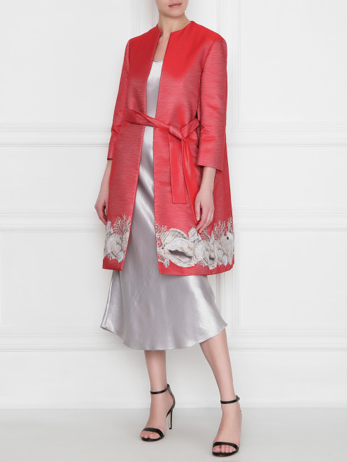 Пальто хлопковое с принтом Weekend Max Mara - МодельОбщийВид