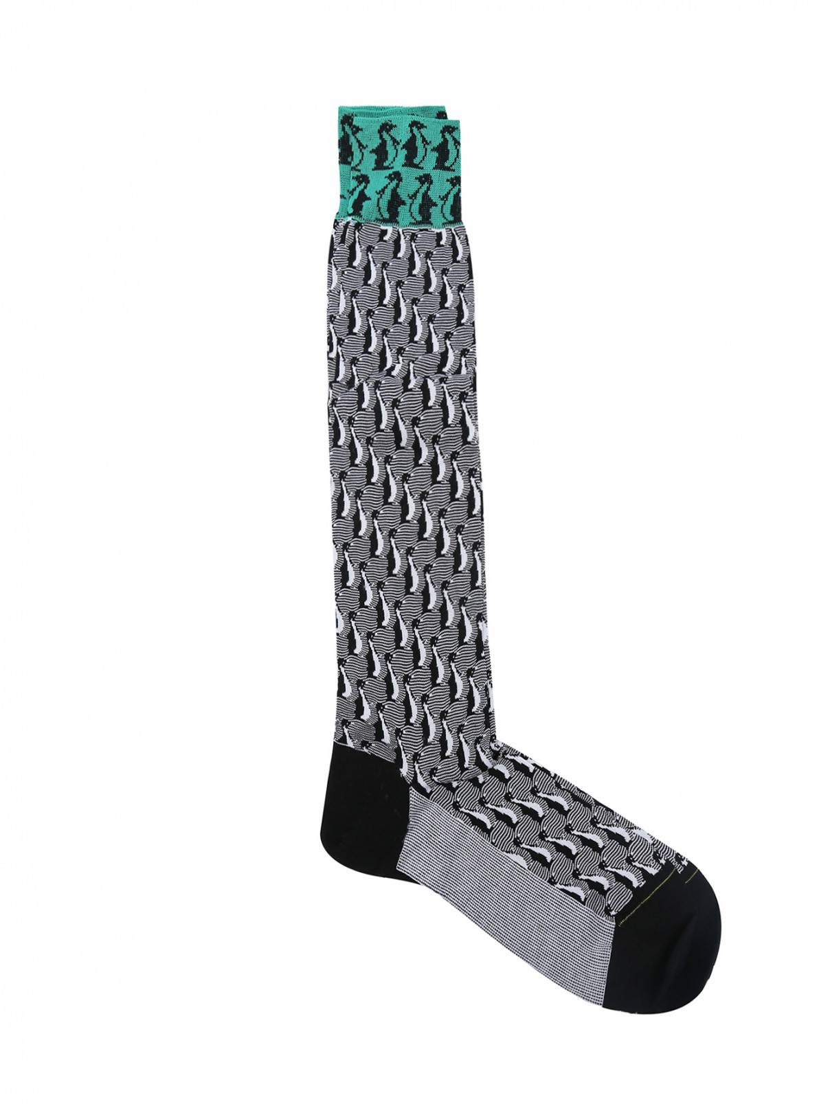 Носки из хлопка с узором Gallo  –  Общий вид  – Цвет:  Черный