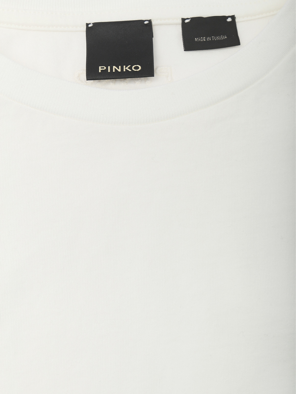 Топ из хлопка со сборками PINKO  –  Деталь  – Цвет:  Белый