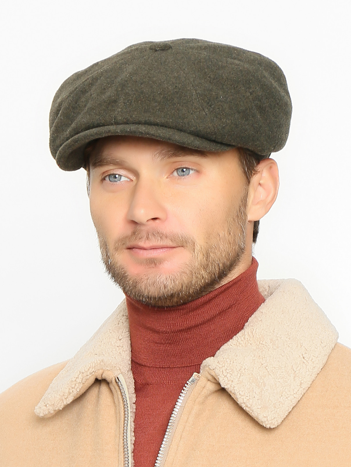 Кепка из смешанной шерсти Stetson  –  МодельОбщийВид  – Цвет:  Зеленый