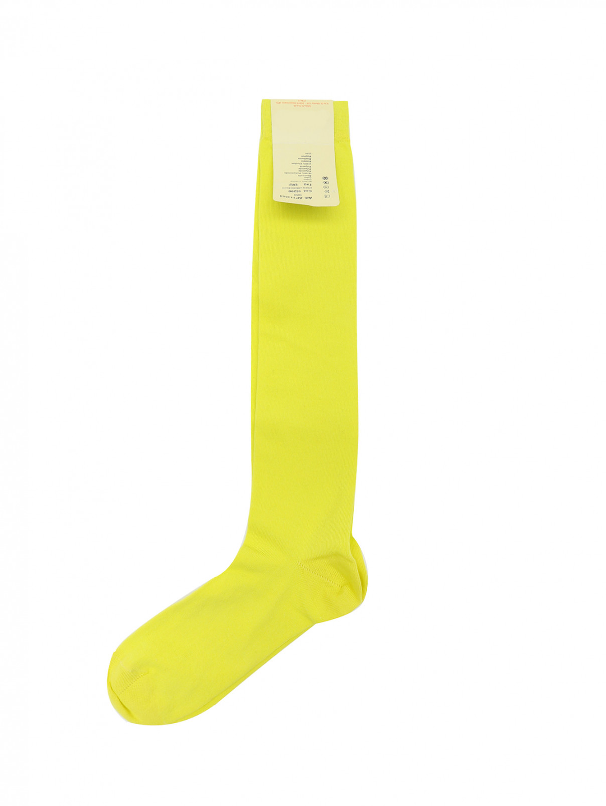 Носки из хлопка однотонные Gallo  –  Обтравка1  – Цвет:  Желтый