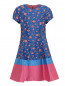 Платье с узором и контрастными вставками MiMiSol  –  Общий вид