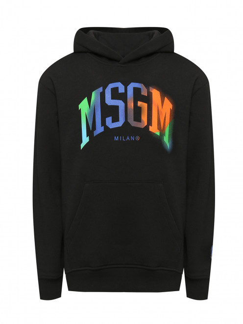 Толстовка из хлопка с ярким принтом MSGM - Общий вид