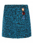 Мини-юбка из шерсти, декорированная кристаллами Moschino Boutique  –  Общий вид