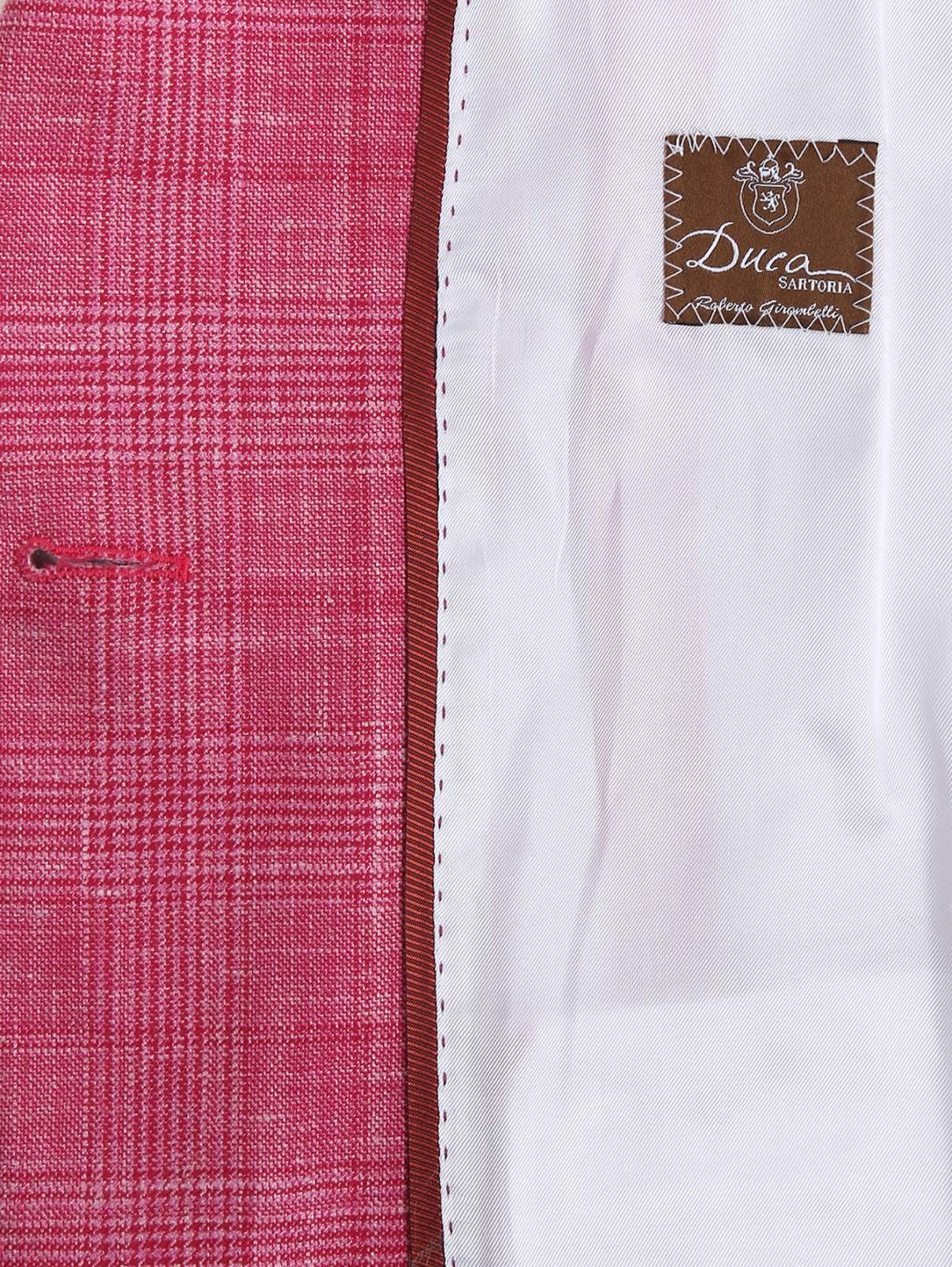 Костюм с юбкой из ткани в клетку Ermenegildo Zegna  –  Деталь2  – Цвет:  Розовый