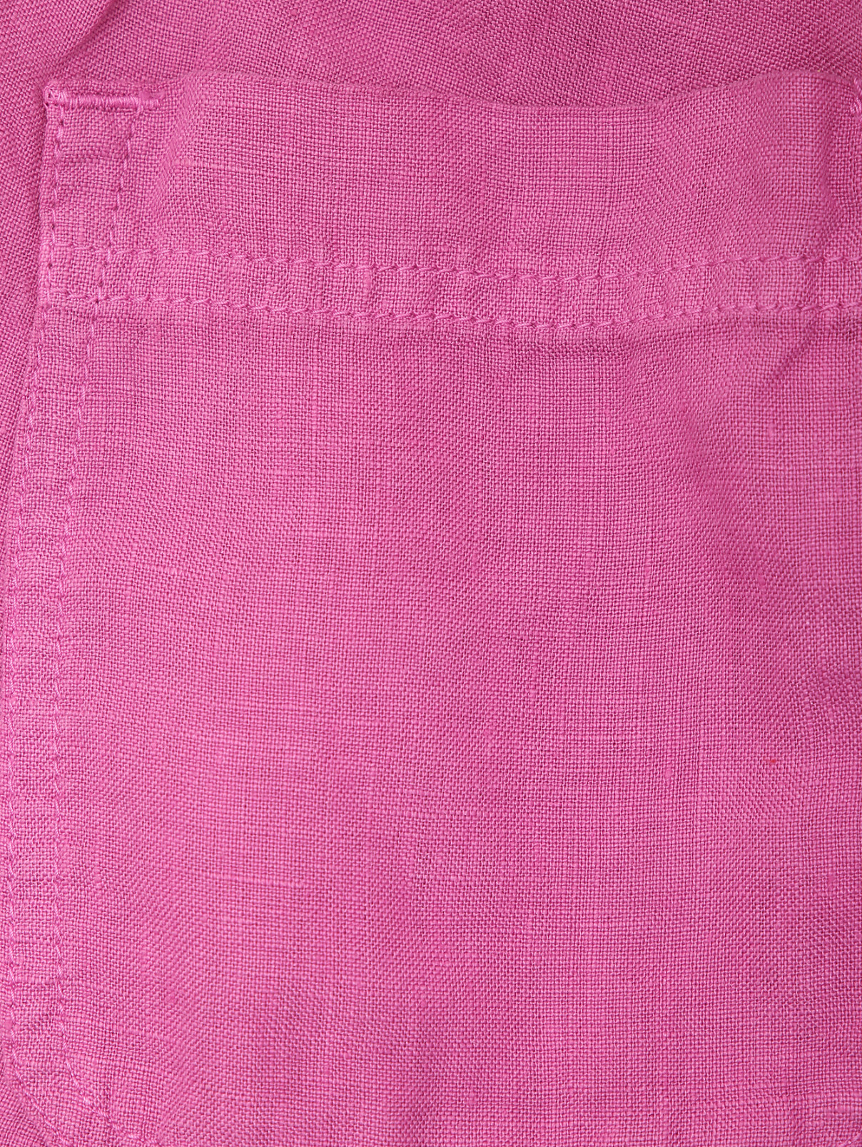 Брюки изо льна на резинке Il Gufo  –  Деталь1  – Цвет:  Розовый