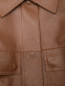 Куртка-рубашка из кожи с карманами Weekend Max Mara  –  Деталь1
