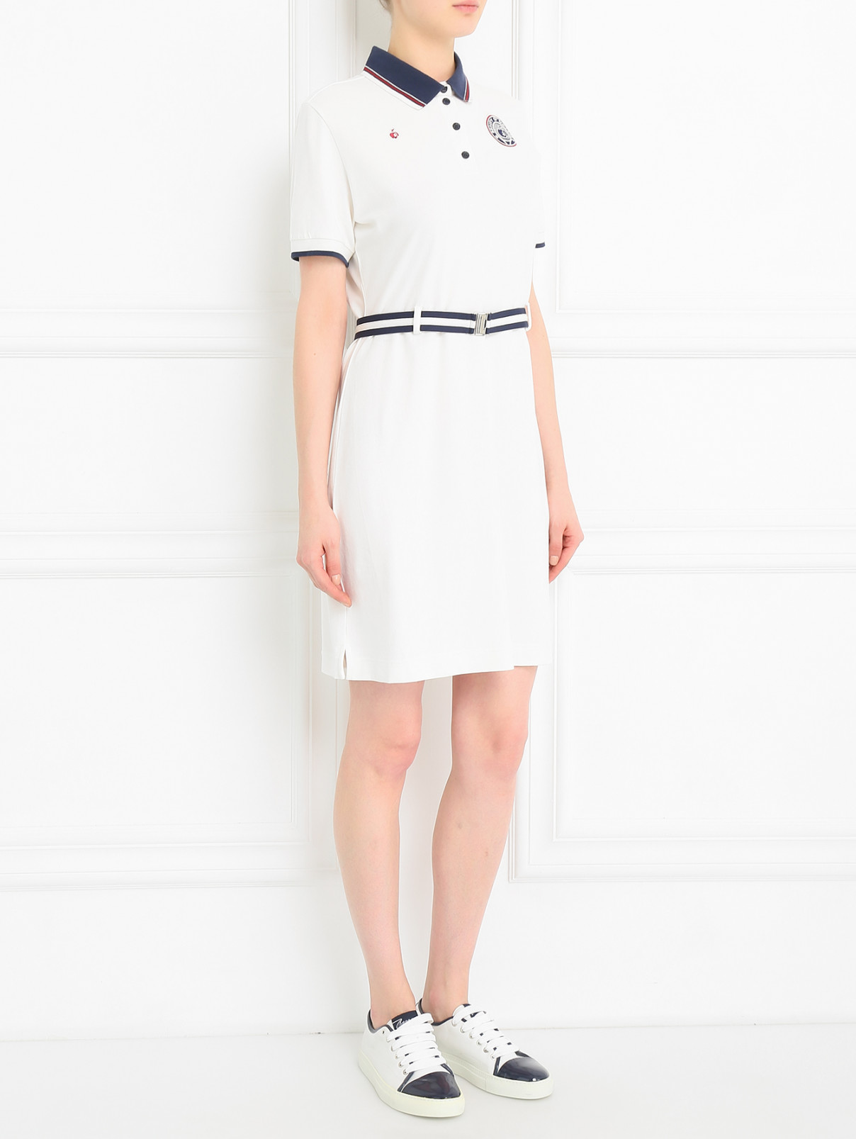 Платье-мини из хлопка BOSCO  –  Модель Общий вид  – Цвет:  Белый