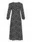 Платье из шелка с узором Ulyana Sergeenko  –  Общий вид
