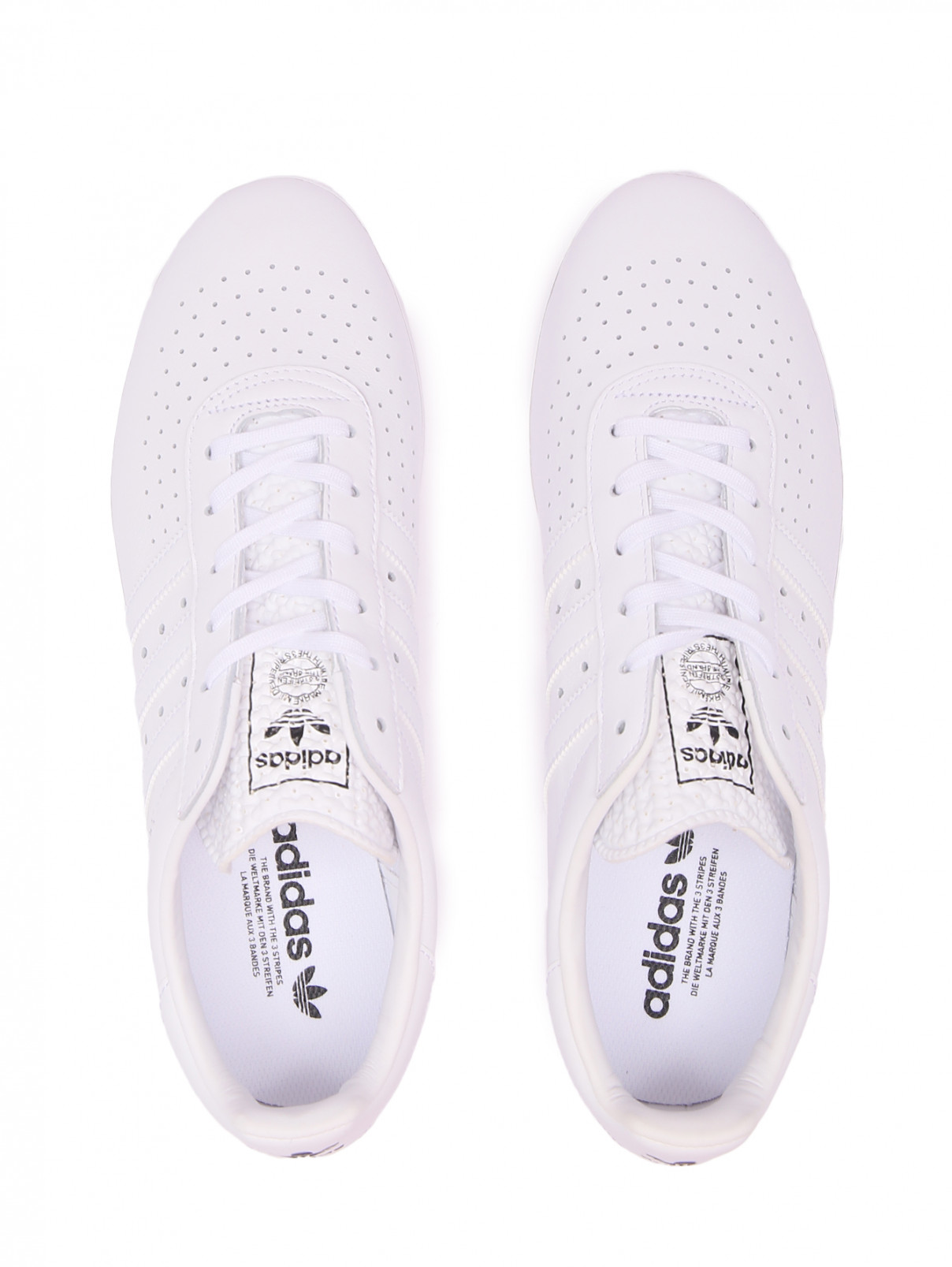 Однотонные кеды из кожи Adidas Originals  –  Обтравка4