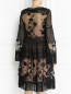 Платье-миди декорированное вышивкой и кружевом Alberta Ferretti  –  Модель Верх-Низ1