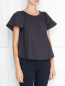 Блуза из хлопка с короткими рукавами Max&Co  –  МодельВерхНиз