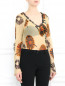 Блуза из шелка с цветочным узором Alberta Ferretti  –  Модель Верх-Низ