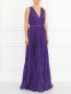 Плиссированное платье-макси с узором Moschino Boutique  –  Модель Общий вид